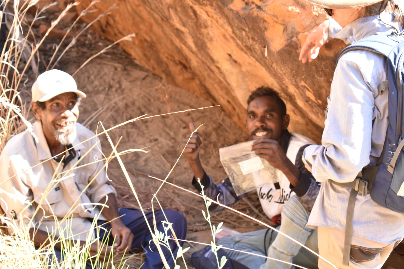 Wiliji (black-footed rock-wallaby) scat collection on the Grant Range, West Kimberley camera retrieval.