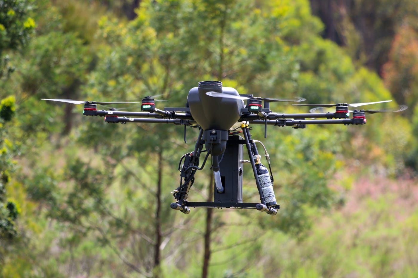 An AirSeed Technologies drone that can plant up to 40,000 seeds a day
