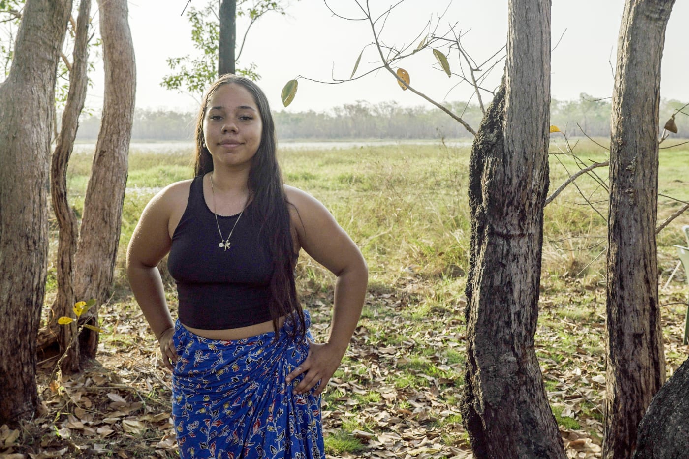 NT Youth Round Table member and young Arrernte leader Armani Francois at the 2023 Strong Women for Healthy Country Forum.