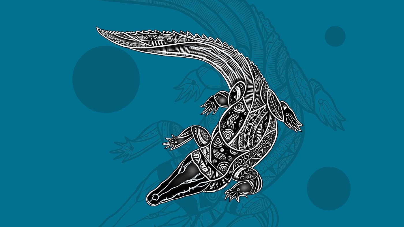 Crocodile; Gujigay (Jirrbal); Koedal (Zenadth Kes).