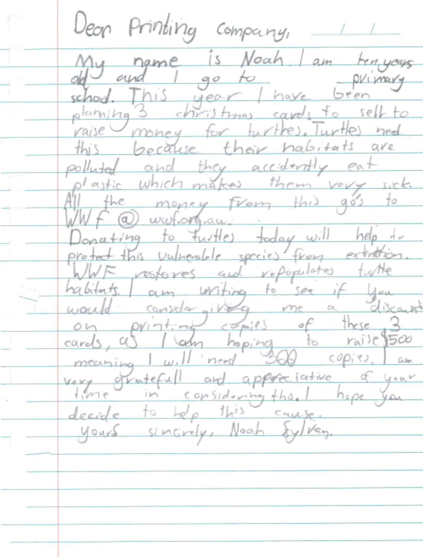 Noah's letter