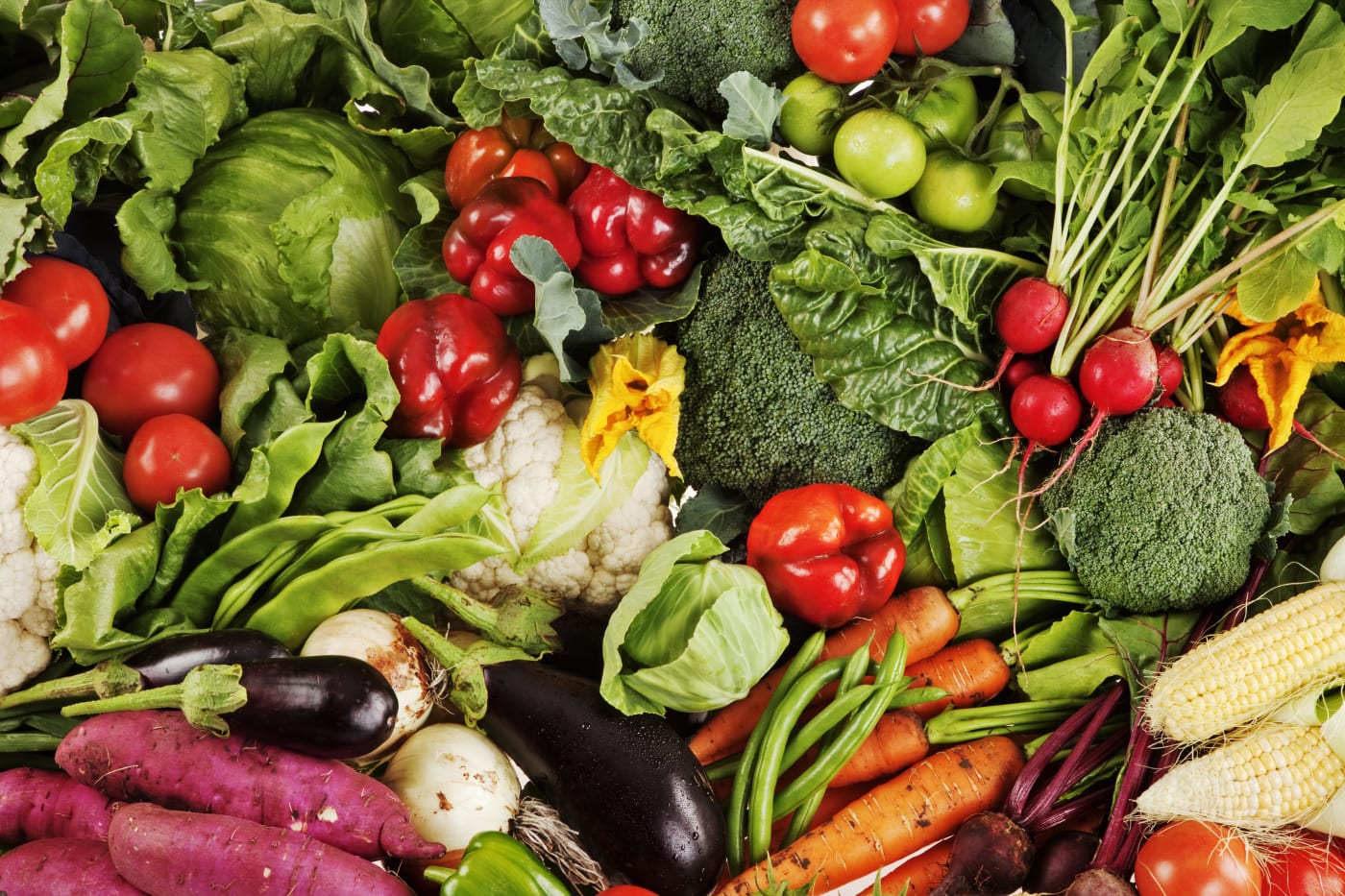 Collection of freshly picked vegetables. South Africa.