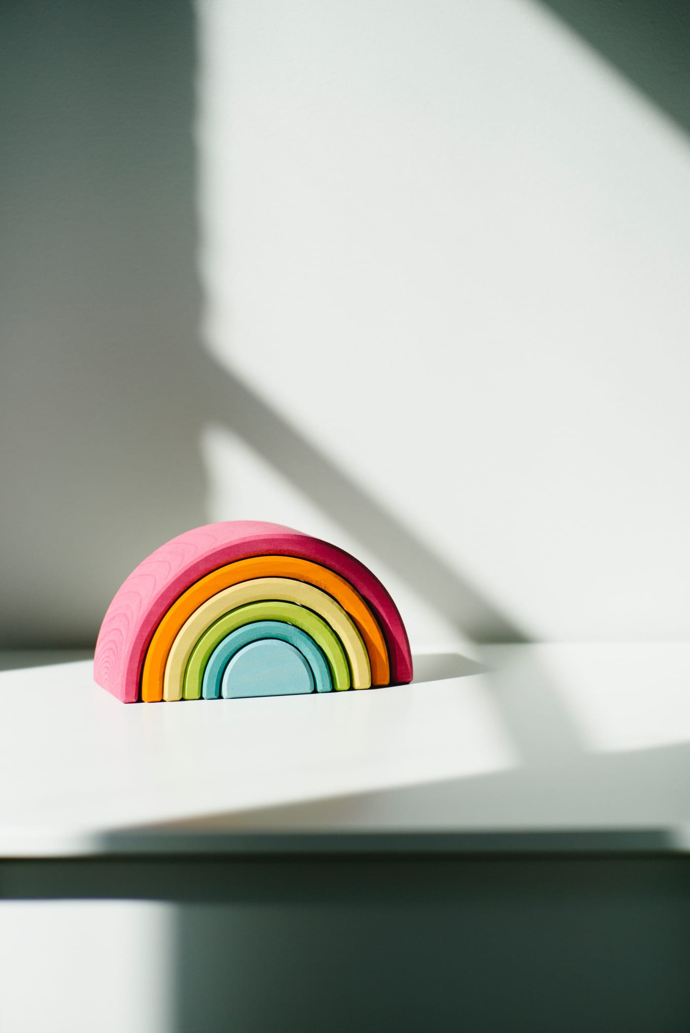 Rainbow wooden toy