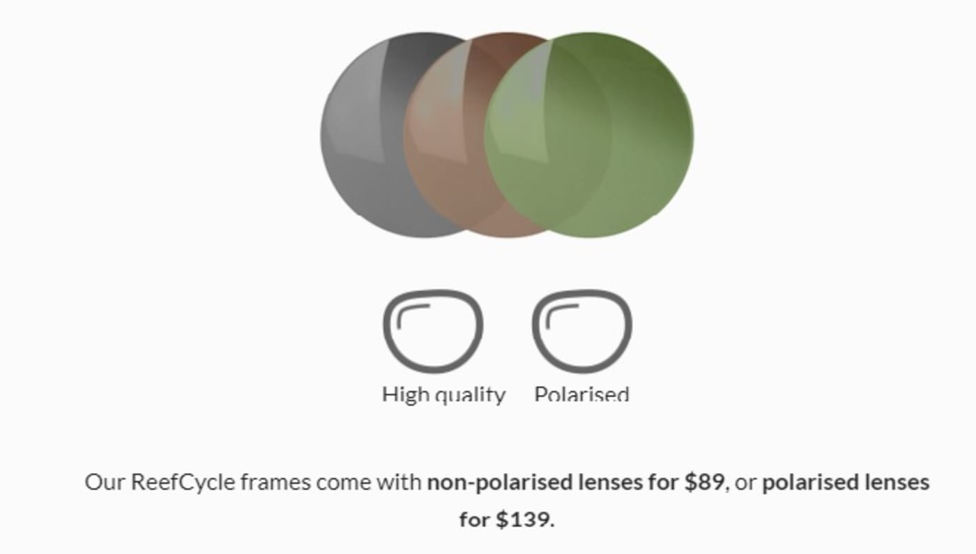 Reefcycle non prescription sunnies options