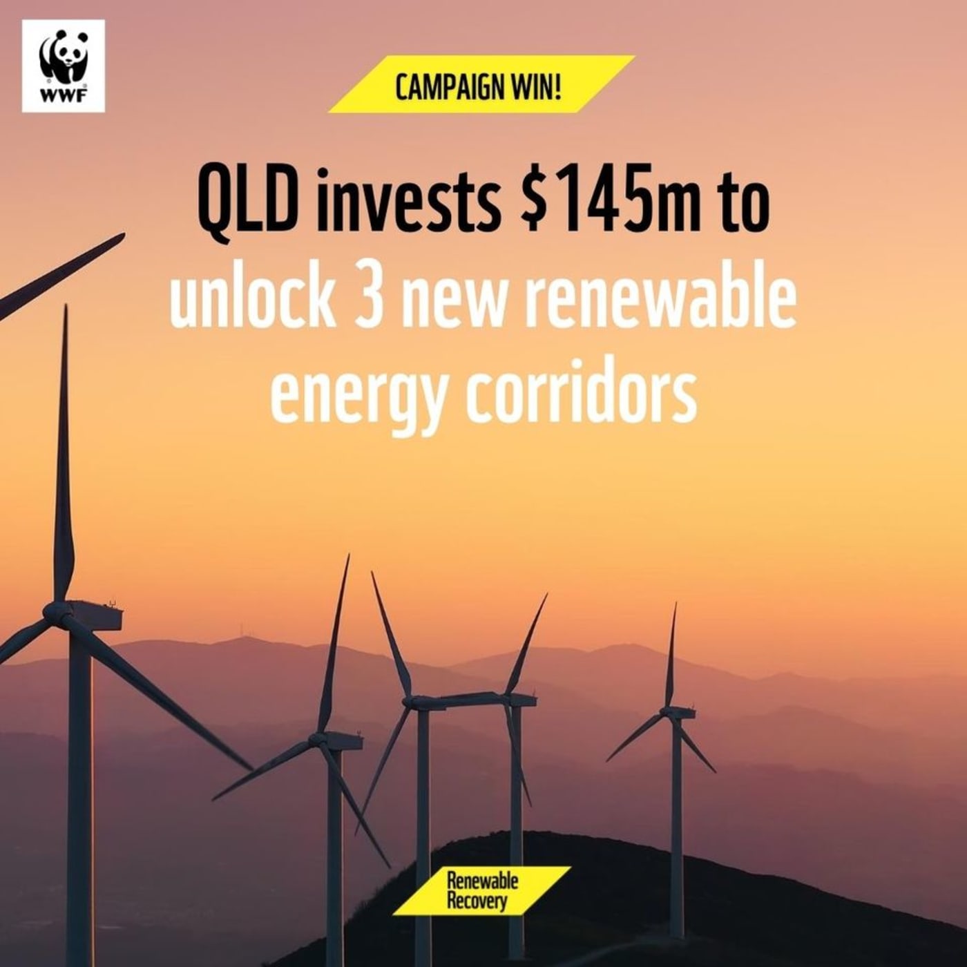 #RenewableRecovery Campaign win QLD