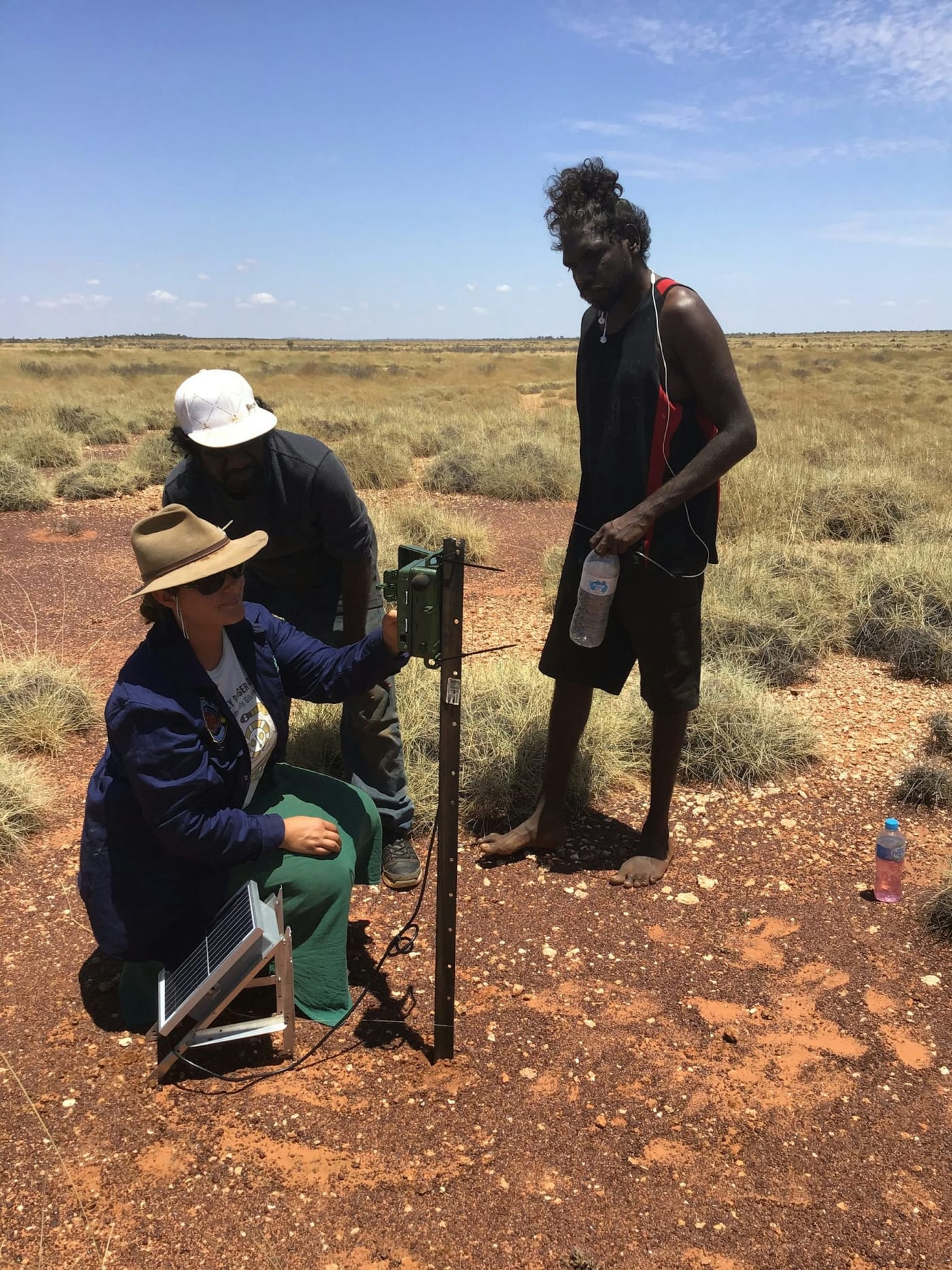 The researchers recorded night parrots using ‘songmeters’.