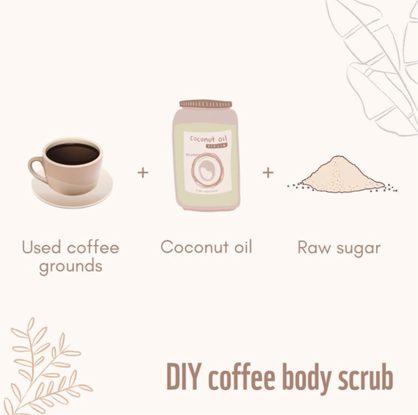 DIY coffee body scrub