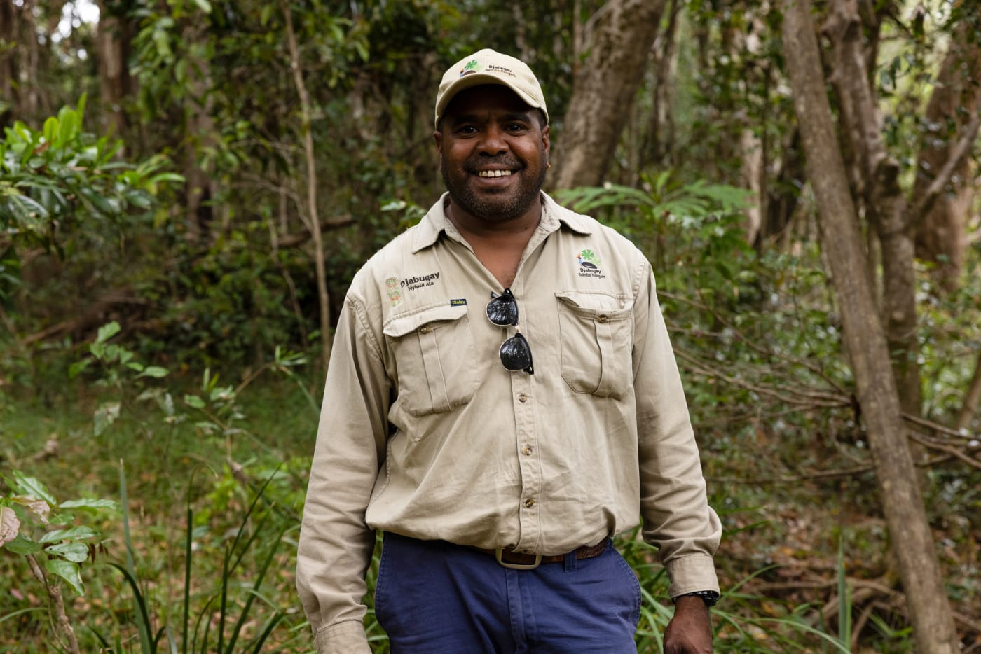 Dennis Hunter, Cultural Development Officer, Djabugay Aboriginal Corporations, during the platypus search.
