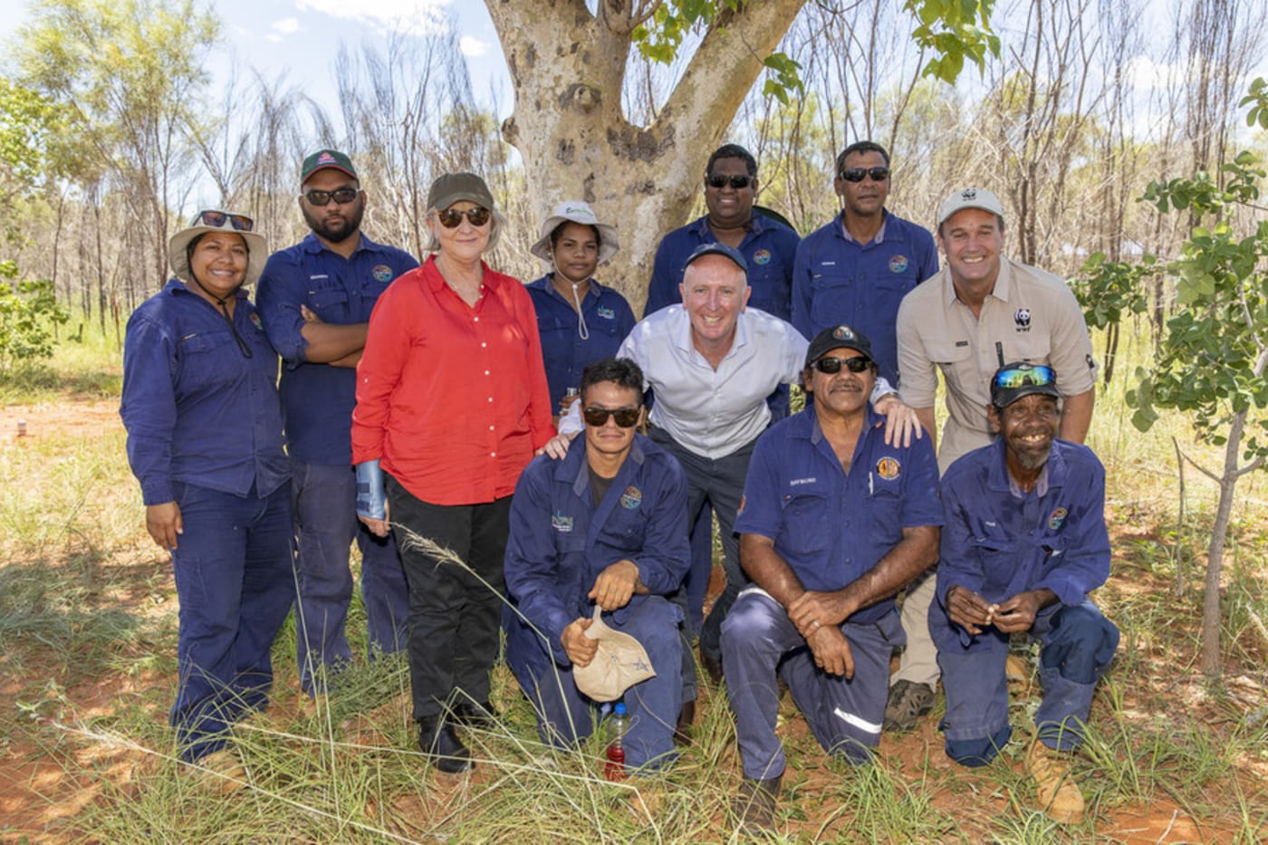 Dermot O'Gorman visits the Kimberley with WA Minister Stephen Dawson and Lotterywest CEO Susan Hunt, hosted by the Yawuru rangers on country