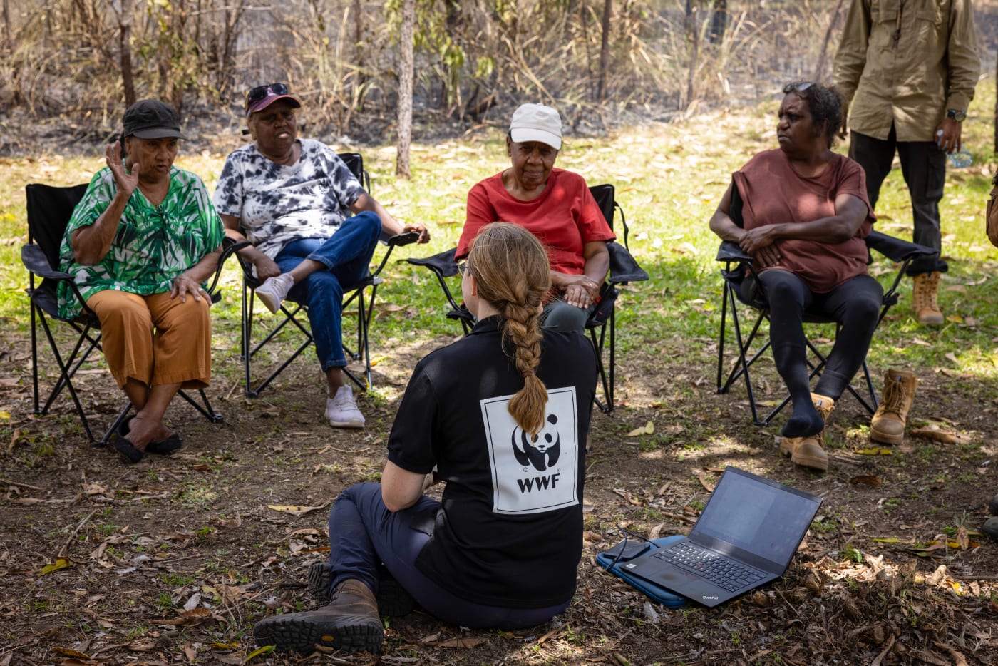 Emma Spencer talks to Djabugay women Elders