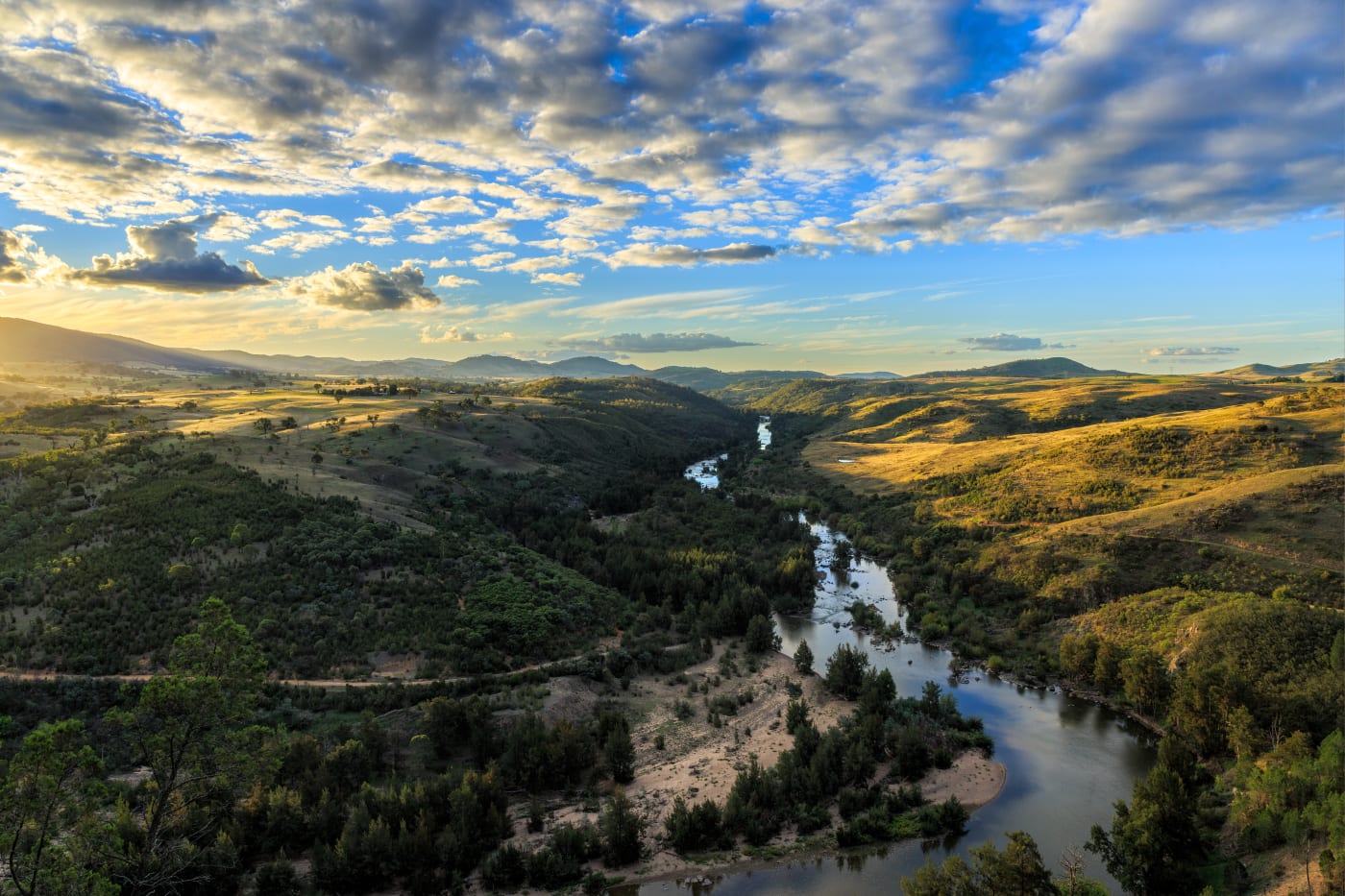 Murrumbidgee River at Shepherds Lookout in Canberra
