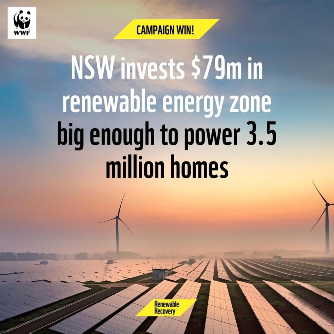 #RenewableRecovery Campaign win NSW