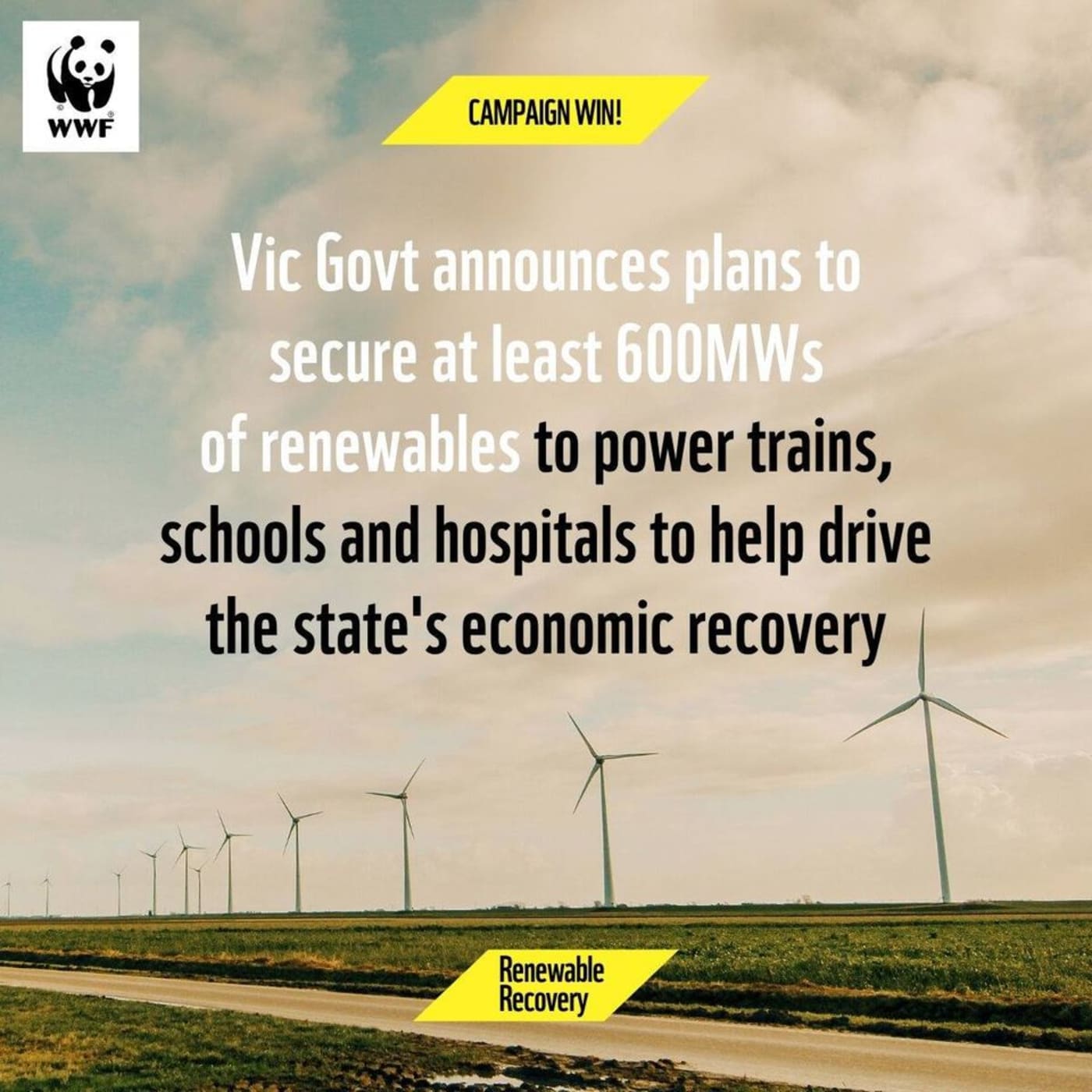 #RenewableRecovery Campaign win VIC