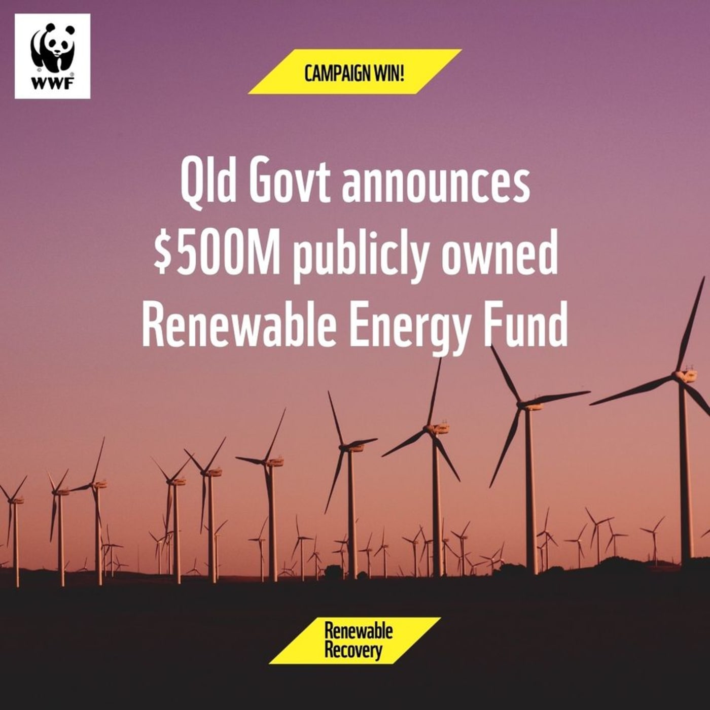 #RenewableRecovery Campaign win QLD