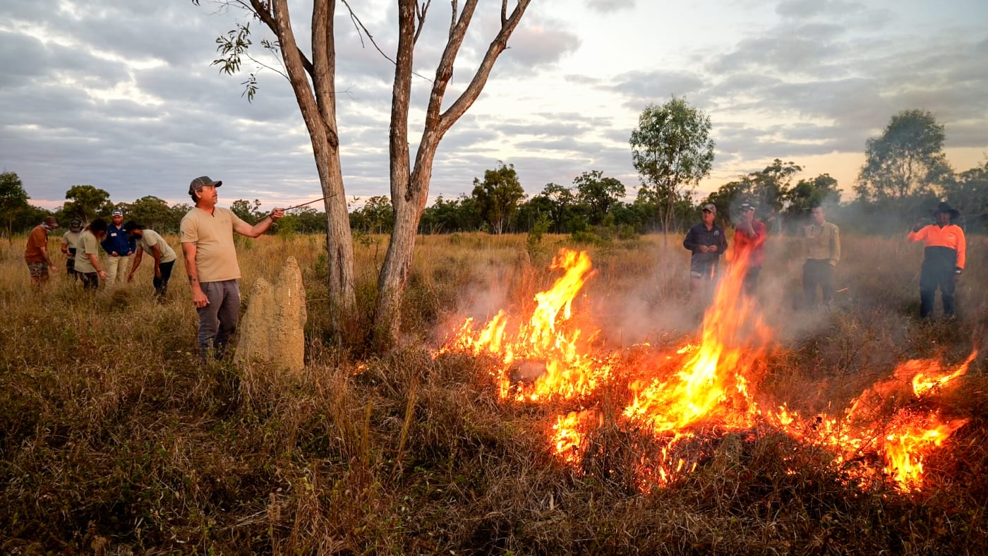Firesticks Alliance co-founder and cultural burning expert Victor Steffensen conducting a workshop on Jervoise Station