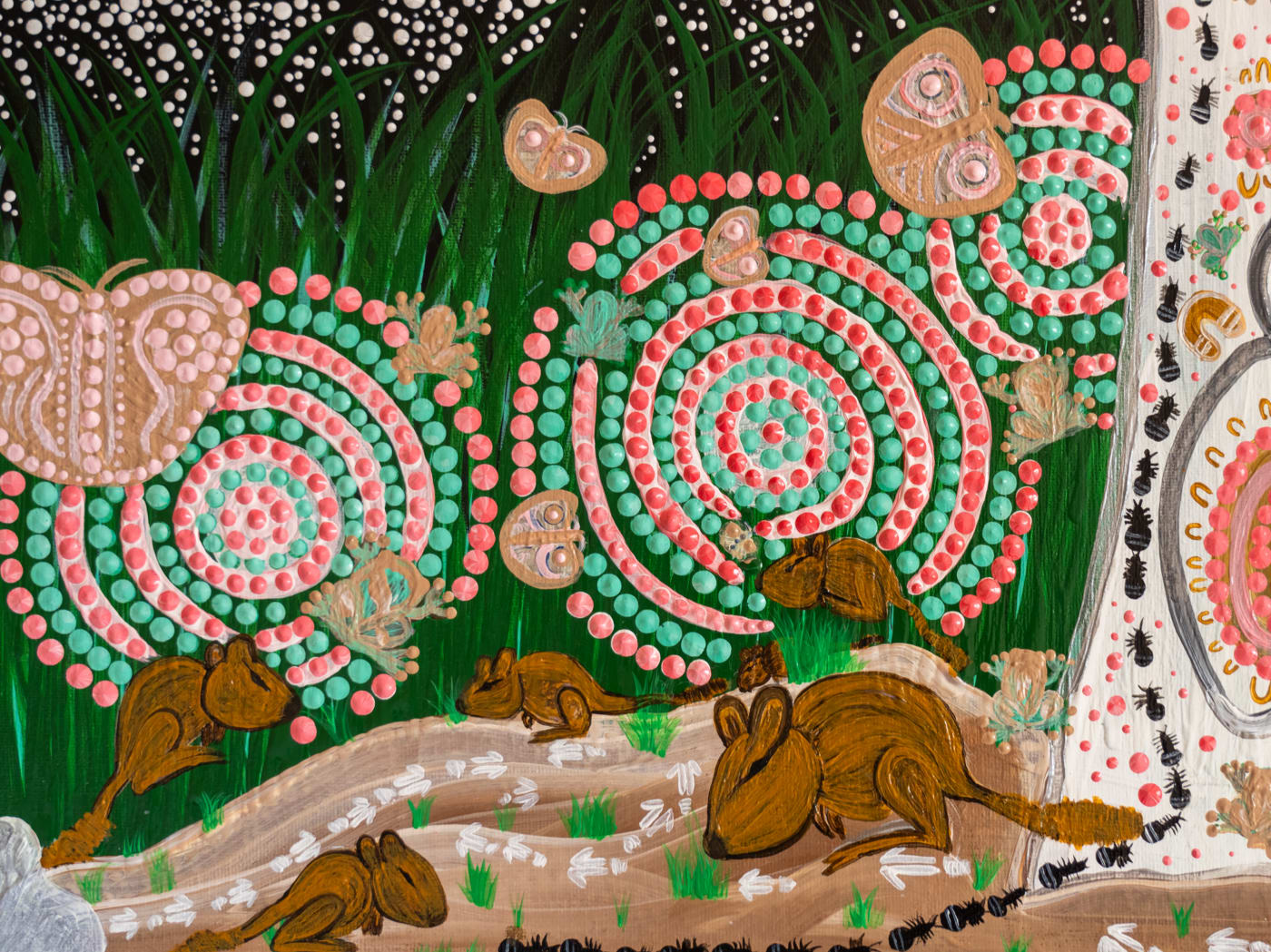 Indigenous woylie art from Southwest Noongar, Ballardong, and Goreng artist Crystal Quartermaine - iPad version.