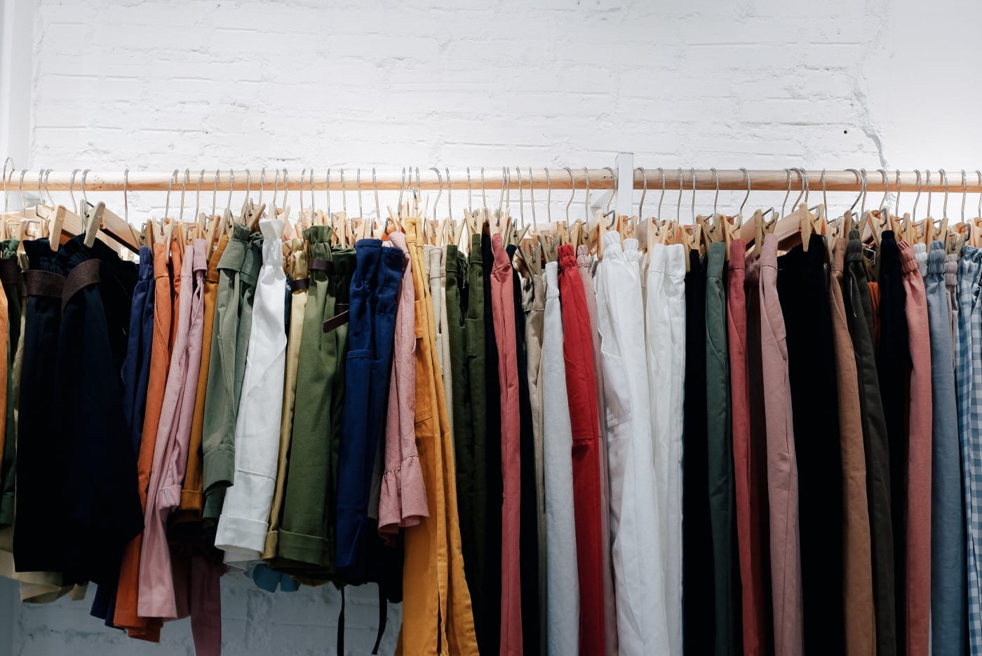 Vintage clothes on rack