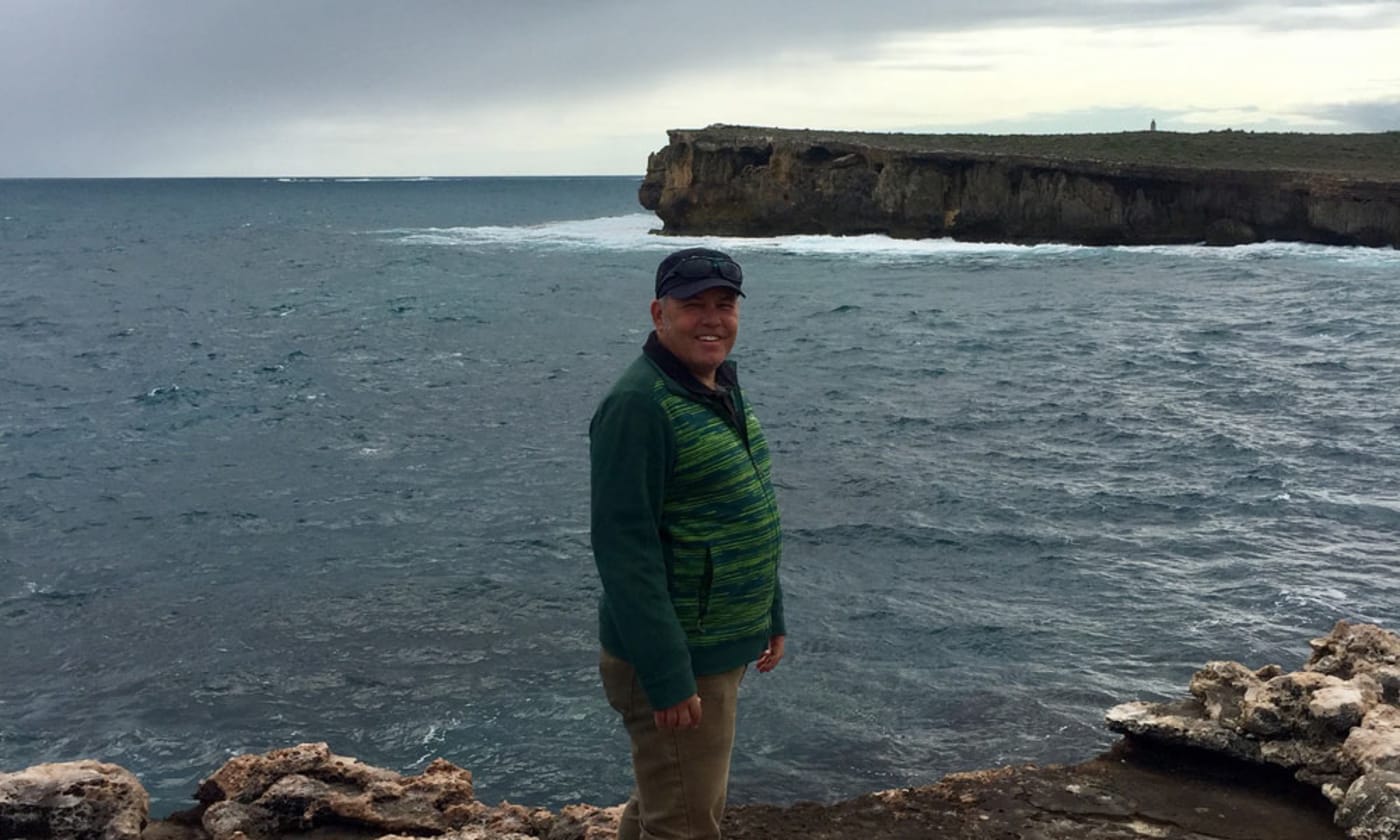 Darren Grover= Head of Living Ecosystems at WWF-Australia at Innes National Park on the Yorke Peninsula= August 2017