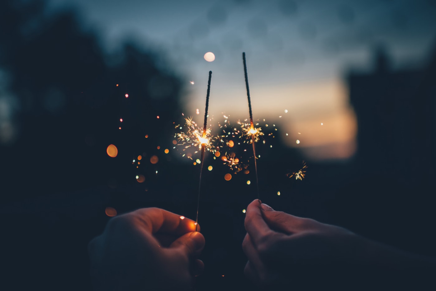 New years sparklers by Ian Schneider on Unsplash