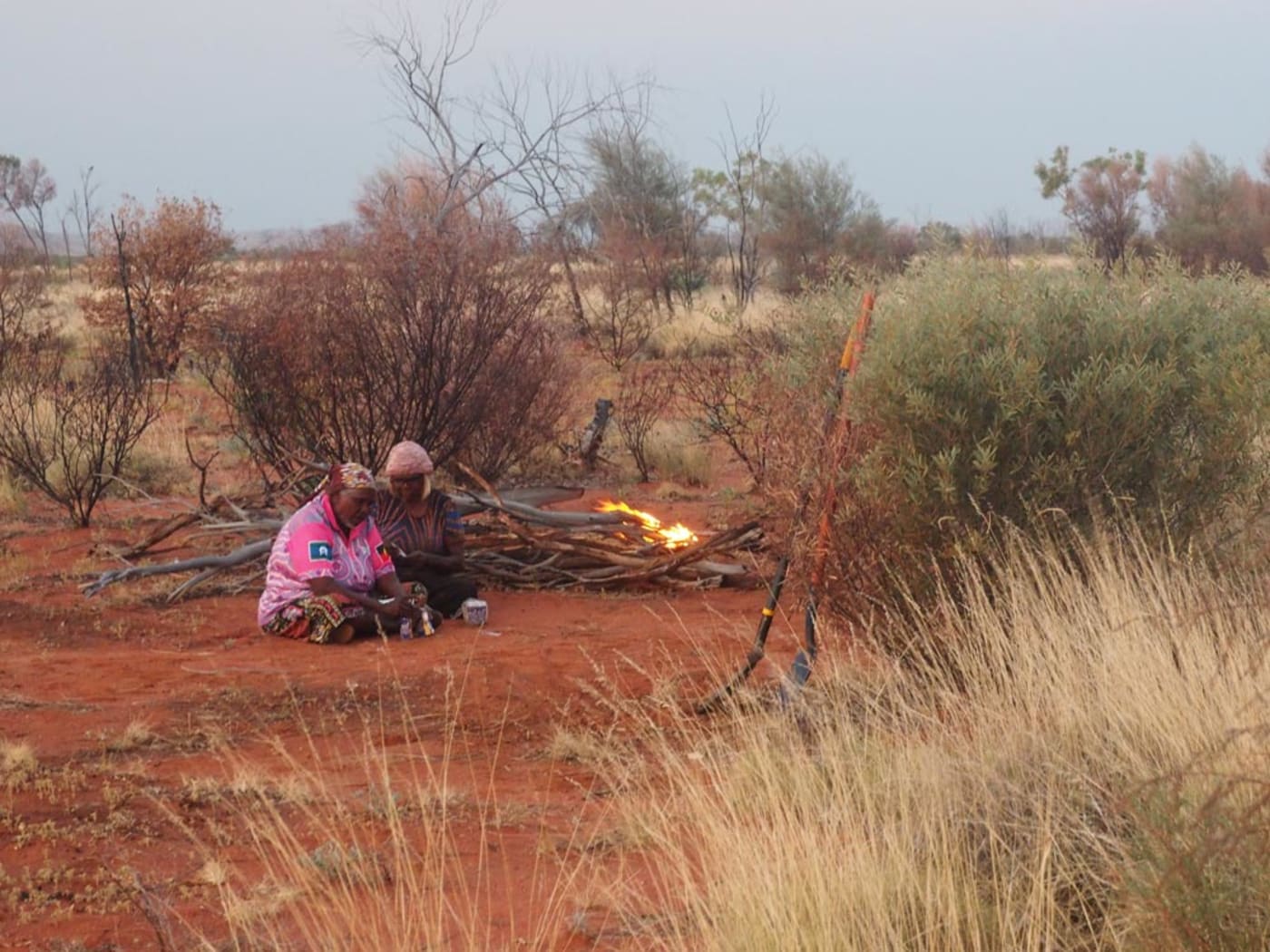 Members of the Ngaanyatjarra community sharing stories of walking the country