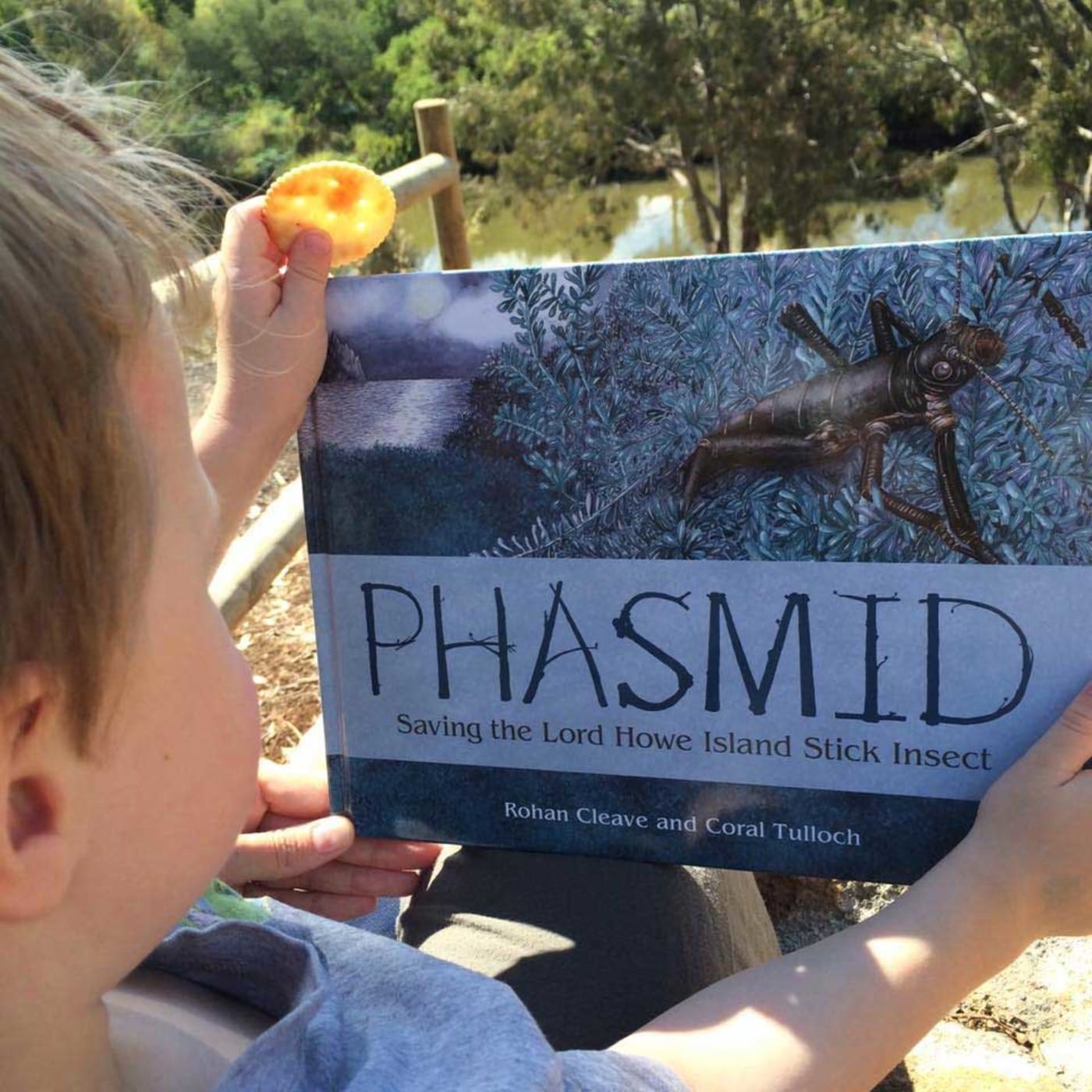 Rachel Lowry reading Phasmid Saving the Lord Howe Island Stick Insect