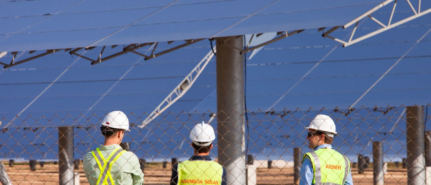 Heliostats solar thermal tower in Andalucia= Spain