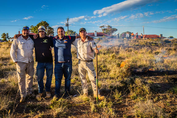 Dhilba Guuranda-Innes National Park Ranger and Narungga, Nukunu man Dion Bromley, Narungga man Peter Turner, Narungga man Tyson Baker, Dhilba Guuranda-Innes National Park Ranger and Narungga man Aaron Smith