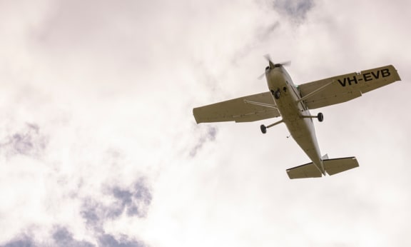 Charter plane in flight for the Marna Banggara project