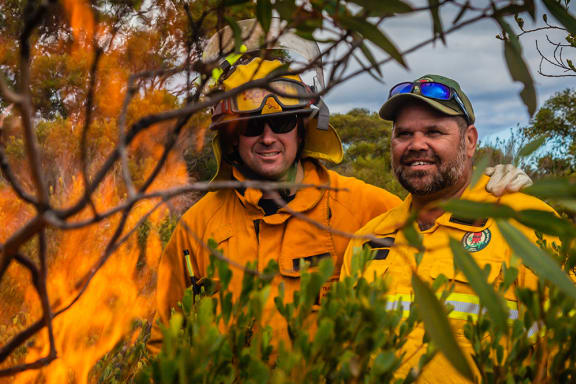 Nukunu man Travis Thomas and Dhilba Guuranda-Innes National Park Ranger and Narungga, Nukunu man Dion Bromley