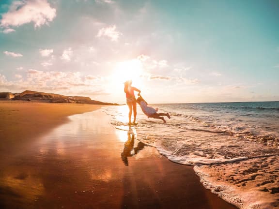 Family on a beach