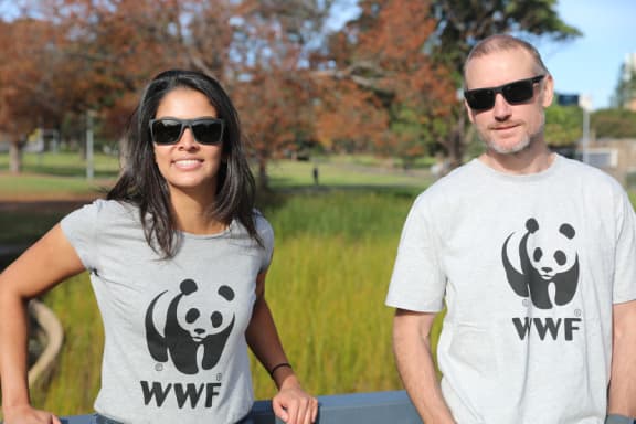 ReefCycle sunglasses worn by two models