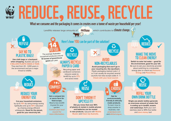 Reduce, Reuse, Recycle Infographic