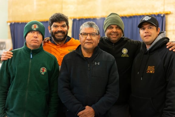 Aaron Smith= Ranger Park Operations= Dhilba Guuranda-Innes National Park; Iszaac Webb= Wadandi (Saltwater People) cultural custodian of the Bibbulmun (Noongar) nation; Cyril Kartinyeri= Project Officer= Narungga Nations Aboriginal Corporation; Garry Goldsmith= Business Manager= Narungga Nation Aboriginal Corporation; and Shawn Colbung= Chairperson= Binalup Aboriginal Corporation
