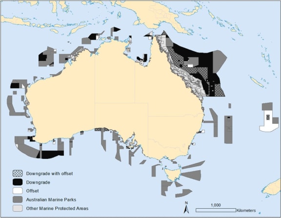 Spatial patterns of PADDD events associated with the 2018 Australian Systemic Downgrade
