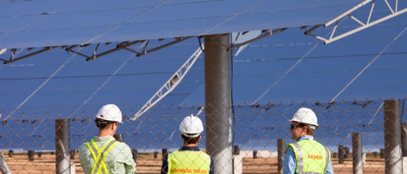 Heliostats solar thermal tower in Andalucia= Spain