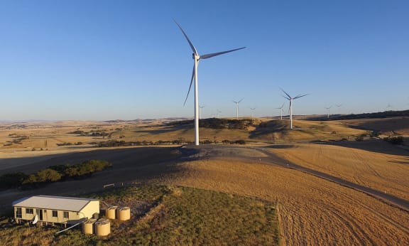 Hornsdale wind farm in the early morning= South Australia