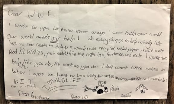 Love letter to nature written by Audrey