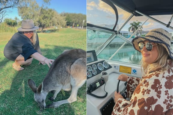 Quandamooka Yoolooburrabee Aboriginal Corporation (QYAC)’s Kiah Morgan enjoying the outdoors and wildlife on Minjerribah (North Stradbroke Island).