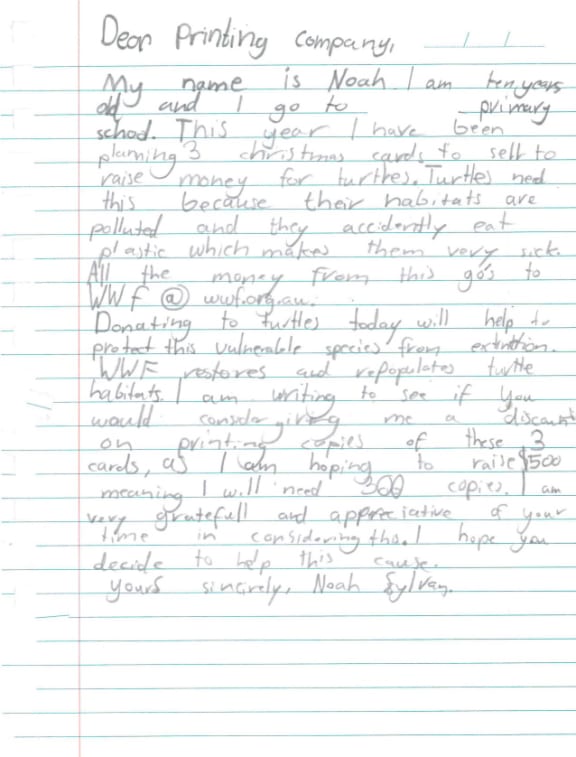 Noah's letter