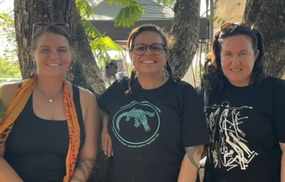 Rosie Goslett-King, proud Yuin woman and WWF-Australia’s First Nations Program Manager; Bianca McNeair, proud Malgana woman and Program Lead for the Indigenous Women’s Ranger Network at WWF-Australia; and Leigh-Ann Woolley, Northern Australia Biocultural Conservation Manager