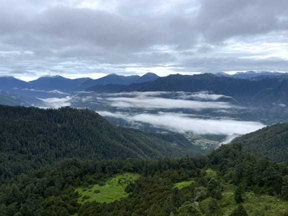View of Chelela Pass, Bhutan.