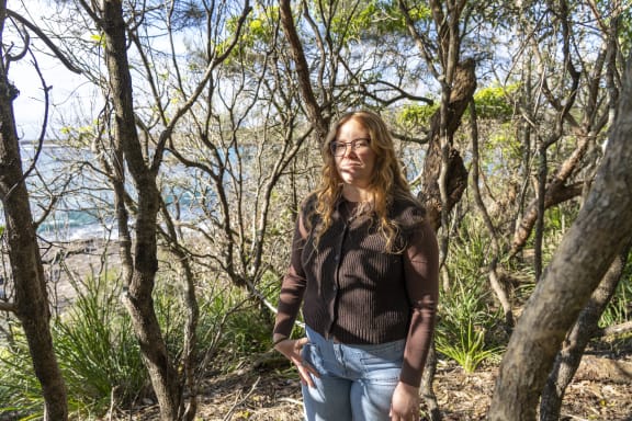 Takesa Frank in a forest at The Gantry.