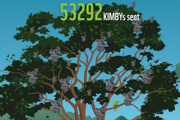Over 53=000 KIMBYs sent