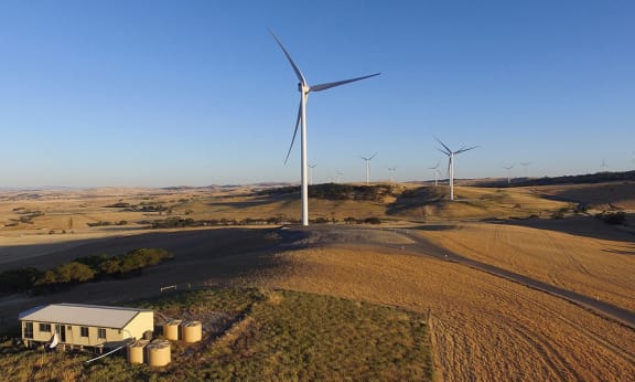 Hornsdale wind farm in the early morning= South Australia